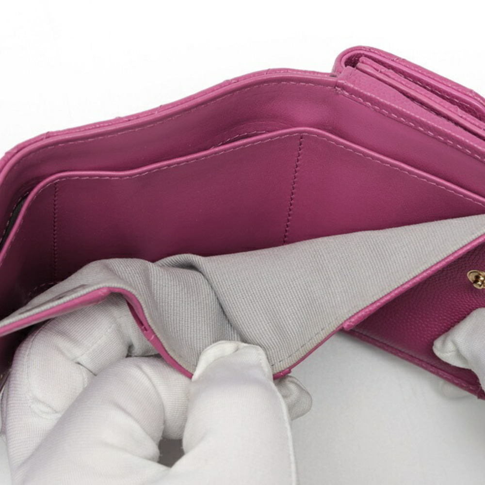 CHANEL Authentic Purple Caviar Leather Wallet - Picture 7 of 9